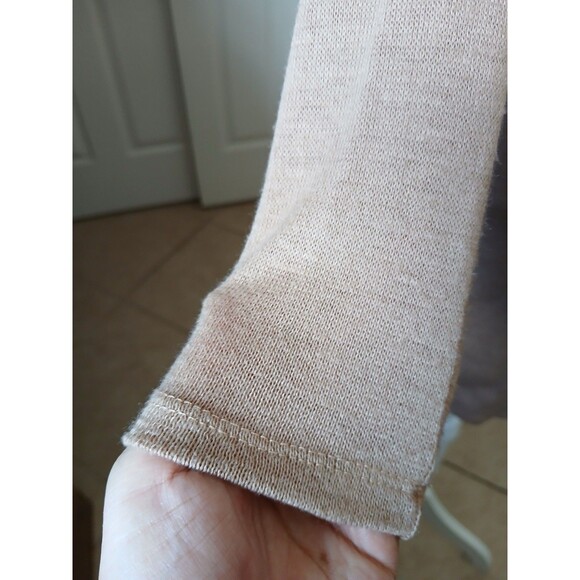 ASTR THE LABEL Wrap Neck Cutout Long Sleeve Brown Knit Dress Small - Picture 10 of 16